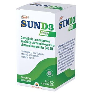 Supliment alimentar Sun-D3, 60 capsule, SUN WAVE PHARMA Supliment alimentar Sun-D3, 60 capsule, SUN WAVE PHARMA