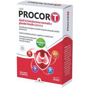 Supliment alimentar Procor T, 30 capsule, SUN WAVE PHARMA Supliment alimentar Procor T, 30 capsule, SUN WAVE PHARMA