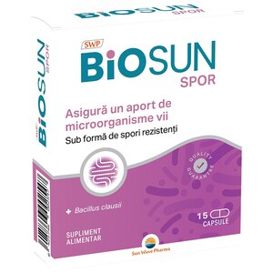 Supliment alimentar Biosun Spor, 15 capsule, SUN WAVE PHARMA Supliment alimentar Biosun Spor, 15 capsule, SUN WAVE PHARMA