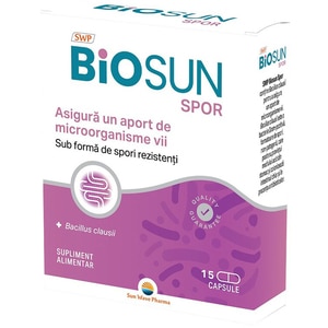 Supliment alimentar Biosun Spor, 15 capsule, SUN WAVE PHARMA Supliment alimentar Biosun Spor, 15 capsule, SUN WAVE PHARMA