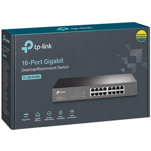 Switch TP-LINK TL-SG1016D, 16 porturi Gigabit, negru Switch TP-LINK TL-SG1016D, 16 porturi Gigabit, negru