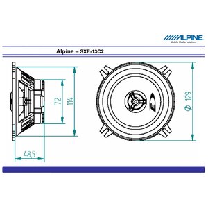 Boxe auto ALPINE SXE-13C2, 35W RMS, 2 cai, 13 cm Boxe auto ALPINE SXE-13C2, 35W RMS, 2 cai, 13 cm