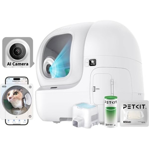 Litiera acoperita PETKIT Pura Max Pro, Smart, ABS, 69 x 65 x 56 cm, alb Litiera acoperita PETKIT Pura Max Pro, Smart, ABS, 69 x 65 x 56 cm, alb
