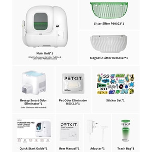 Litiera acoperita PETKIT Pura Max Pro, Smart, ABS, 69 x 65 x 56 cm, alb Litiera acoperita PETKIT Pura Max Pro, Smart, ABS, 69 x 65 x 56 cm, alb