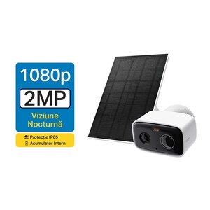 Kit camera IP Wireless exterior TP-LINK Tapo C400, 2MP, 1080 p, IP65, IR, Night Vision, alb Kit camera IP Wireless exterior TP-LINK Tapo C400, 2MP, 1080 p, IP65, IR, Night Vision, alb