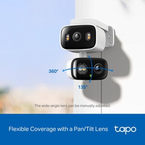 Camera IP Wireless Duala Tapo C246D, 6MP, IR, Night Vision, alb Camera IP Wireless Duala Tapo C246D, 6MP, IR, Night Vision, alb