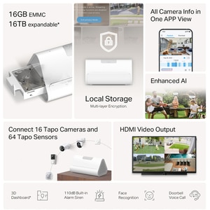 Hub inteligent TP-LINK Tapo H500, Wi-Fi, alb Hub inteligent TP-LINK Tapo H500, Wi-Fi, alb