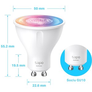 Bec LED Smart TP-LINK Tapo L630, GU10, 3.7W, 350lm, Wi-Fi, lumina variabila, compatibil Alexa, Google Assistant Bec LED Smart TP-LINK Tapo L630, GU10, 3.7W, 350lm, Wi-Fi, lumina variabila, compatibil Alexa, Google Assistant
