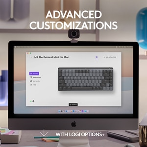 Tastatura Wireless pentru Mac LOGITECH MX Mechanical Mini, Bluetooth, USB, gri inchis Tastatura Wireless pentru Mac LOGITECH MX Mechanical Mini, Bluetooth, USB, gri inchis