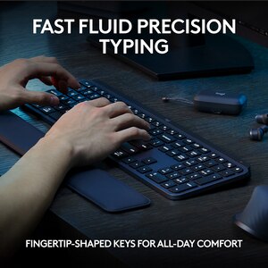 Tastatura Wireless LOGITECH MX Keys S Plus Palmrest, USB, Bluetooth, US INT, Graphite Tastatura Wireless LOGITECH MX Keys S Plus Palmrest, USB, Bluetooth, US INT, Graphite
