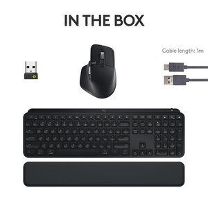 Kit tastatura si mouse Wireless LOGITECH MX KEYS S Combo, USB, Bluetooth, negru Kit tastatura si mouse Wireless LOGITECH MX KEYS S Combo, USB, Bluetooth, negru