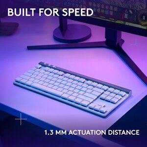 Tastatura Gaming Wireless mecanica LOGITECH G515 TKL, Bluetooth, USB, Layout US, alb Tastatura Gaming Wireless mecanica LOGITECH G515 TKL, Bluetooth, USB, Layout US, alb