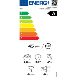 Masina de spalat rufe verticala BEKO TB721DAESEE, EnergySpin, 7 kg, 1200rpm, Clasa A, alb Masina de spalat rufe verticala BEKO TB721DAESEE, EnergySpin, 7 kg, 1200rpm, Clasa A, alb