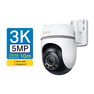 Camera IP Wireless TC43, 5MP, IR, Night Vision, alb Camera IP Wireless TC43, 5MP, IR, Night Vision, alb