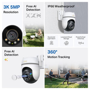 Camera IP Wireless TC43, 5MP, IR, Night Vision, alb Camera IP Wireless TC43, 5MP, IR, Night Vision, alb