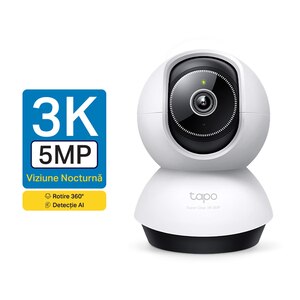Camera IP Wireless TAPO TC74, 3K, 5MP, IR, Night Vision, alb Camera IP Wireless TAPO TC74, 3K, 5MP, IR, Night Vision, alb
