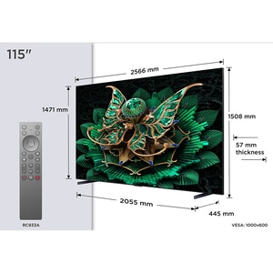 Televizor Mini LED Smart TCL 115C7K, Ultra HD 4K, 291cm Televizor Mini LED Smart TCL 115C7K, Ultra HD 4K, 291cm