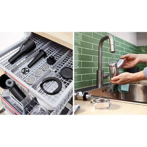 Masina de tocat carne BOSCH MFWS420W, 2.5kg/min, 1900W, accesoriu carnati/kebbe, alb-negru Masina de tocat carne BOSCH MFWS420W, 2.5kg/min, 1900W, accesoriu carnati/kebbe, alb-negru