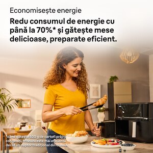 Friteuza cu aer cald dubla BRAUN TwinCook 3 TD3030IBK, 8l, 1.8kg, 2850W, negru-argintiu Friteuza cu aer cald dubla BRAUN TwinCook 3 TD3030IBK, 8l, 1.8kg, 2850W, negru-argintiu
