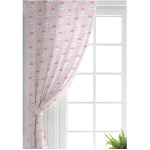 Draperie Mila Home Clouds, rejansa, 140 x 200 cm, semiopac, roz Draperie Mila Home Clouds, rejansa, 140 x 200 cm, semiopac, roz