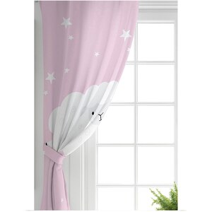 Draperie Mila Home Sheep, rejansa, 140 x 200 cm, semiopac, roz Draperie Mila Home Sheep, rejansa, 140 x 200 cm, semiopac, roz