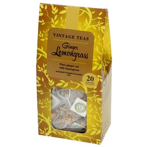 Ceai infuzie VINTAGE TEAS Ginger Cut with Lemongrass, 40g, 20 buc Ceai infuzie VINTAGE TEAS Ginger Cut with Lemongrass, 40g, 20 buc