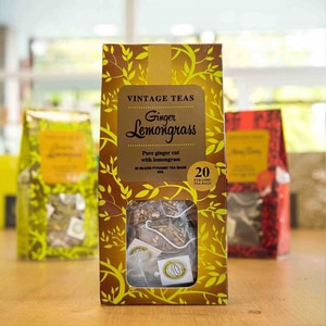 Ceai infuzie VINTAGE TEAS Ginger Cut with Lemongrass, 40g, 20 buc Ceai infuzie VINTAGE TEAS Ginger Cut with Lemongrass, 40g, 20 buc
