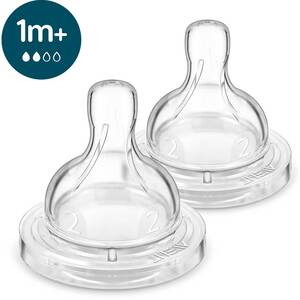Set tetine PHILIPS AVENT Classic+ SCY762/02, flux lent, 1 luna+, 2 buc, silicon Set tetine PHILIPS AVENT Classic+ SCY762/02, flux lent, 1 luna+, 2 buc, silicon