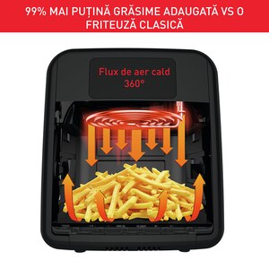 Friteuza cu aer cald multifunctionala TEFAL Easy Fry FW501815, 1.7kg, 11l, 2000W, negru-argintiu Friteuza cu aer cald multifunctionala TEFAL Easy Fry FW501815, 1.7kg, 11l, 2000W, negru-argintiu