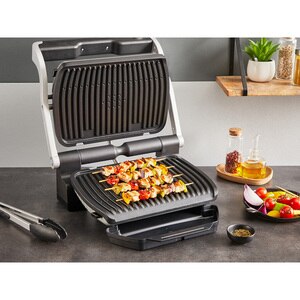 Gratar electric TEFAL OptiGrill+ GC718D10, 2000W, 6 programe automate, argintiu-negru Gratar electric TEFAL OptiGrill+ GC718D10, 2000W, 6 programe automate, argintiu-negru