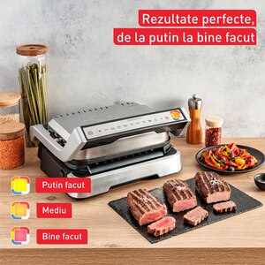 Gratar electric TEFAL OptiGrill 4in1 GC774D30, 2100W, 9 programe automate, argintiu-negru Gratar electric TEFAL OptiGrill 4in1 GC774D30, 2100W, 9 programe automate, argintiu-negru