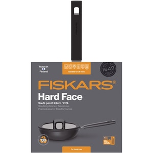 Tigaie cu capac antiaderenta FISKARS Hard Face, 24 cm, aluminiu, negru Tigaie cu capac antiaderenta FISKARS Hard Face, 24 cm, aluminiu, negru