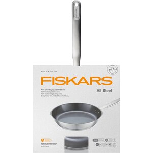 Tigaie FISKARS All Steel, 26 cm, otel inoxidabil, argintiu Tigaie FISKARS All Steel, 26 cm, otel inoxidabil, argintiu