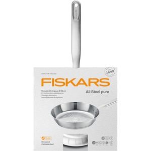 Tigaie FISKARS All Steel Pure, 24 cm, otel inoxidabil, argintiu Tigaie FISKARS All Steel Pure, 24 cm, otel inoxidabil, argintiu
