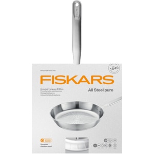 Tigaie FISKARS All Steel Pure, 28 cm, otel inoxidabil, argintiu Tigaie FISKARS All Steel Pure, 28 cm, otel inoxidabil, argintiu