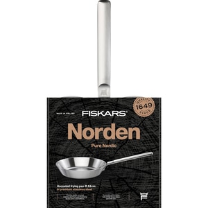 Tigaie FISKARS Norden, 24 cm, otel inoxidabil, argintiu Tigaie FISKARS Norden, 24 cm, otel inoxidabil, argintiu
