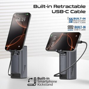 Baterie externa PROMATE Titan-130RC, 20000 mAh, 1x USB-A, 1x USB-C, gri Baterie externa PROMATE Titan-130RC, 20000 mAh, 1x USB-A, 1x USB-C, gri