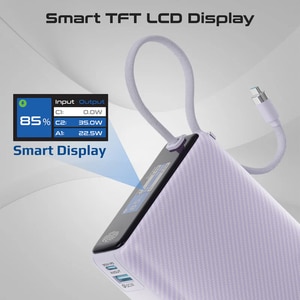 Baterie externa PROMATE Titan-35W, 20000mAh, 1x USB-A, 1x USB-C Power Delivery (PD) 35W, violet Baterie externa PROMATE Titan-35W, 20000mAh, 1x USB-A, 1x USB-C Power Delivery (PD) 35W, violet