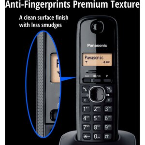 Telefon fix PANASONIC KX-TG1611FXH, DECT, negru Telefon fix PANASONIC KX-TG1611FXH, DECT, negru