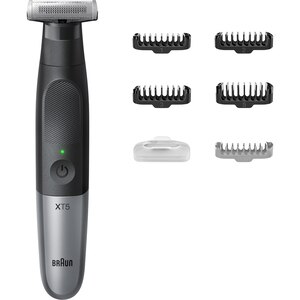 Aparat hibrid de barbierit si tuns barba BRAUN Series X XT5100, Wet&Dry, 45 min autonomie, 1 element de taiere, husa, negru-gri Aparat hibrid de barbierit si tuns barba BRAUN Series X XT5100, Wet&Dry, 45 min autonomie, 1 element de taiere, husa, negru-gri