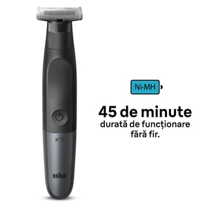 Aparat hibrid de barbierit si tuns barba BRAUN Series X XT5300, Wet&Dry, 45 min autonomie, 1 element de taiere, husa, negru Aparat hibrid de barbierit si tuns barba BRAUN Series X XT5300, Wet&Dry, 45 min autonomie, 1 element de taiere, husa, negru