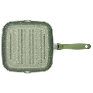 Tigaie grill RISOLI DR. Green, 26 x 26 cm, aluminiu reciclat, verde Tigaie grill RISOLI DR. Green, 26 x 26 cm, aluminiu reciclat, verde