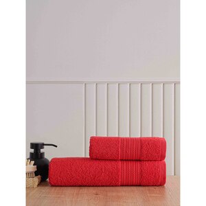 Set 2 prosoape baie MILA HOME Donatella, 70 x 140 cm, 50 x 90 cm, bumbac, rosu Set 2 prosoape baie MILA HOME Donatella, 70 x 140 cm, 50 x 90 cm, bumbac, rosu