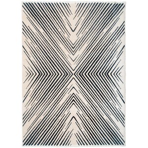 Covor living / dormitor Cosmos, 80 x 150 cm, bumbac, alb-negru Covor living / dormitor Cosmos, 80 x 150 cm, bumbac, alb-negru