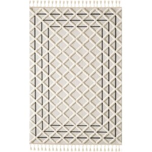Covor living / dormitor Shaggy, 80 x 150 cm, polipropilena, bej-negru Covor living / dormitor Shaggy, 80 x 150 cm, polipropilena, bej-negru