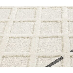 Covor living / dormitor Shaggy, 80 x 150 cm, polipropilena, bej-negru Covor living / dormitor Shaggy, 80 x 150 cm, polipropilena, bej-negru
