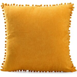 Fata perna decorativa Pompom, 100% poliester, 45 x 45 cm, galben Fata perna decorativa Pompom, 100% poliester, 45 x 45 cm, galben