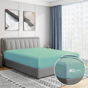 Cearsaf cu elastic pat MILA HOME, 100% bumbac ranforce, 120 x 200 cm, turcoaz Cearsaf cu elastic pat MILA HOME, 100% bumbac ranforce, 120 x 200 cm, turcoaz