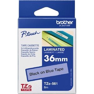 Banda etichete BROTHER TZe-561, 36 mm, 8 m, negru pe albastru Banda etichete BROTHER TZe-561, 36 mm, 8 m, negru pe albastru