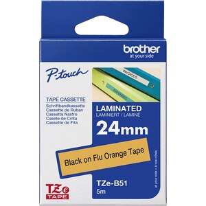 Banda etichete BROTHER TZe-B51, 24 mm, 5 m, negru pe portocaliu Banda etichete BROTHER TZe-B51, 24 mm, 5 m, negru pe portocaliu